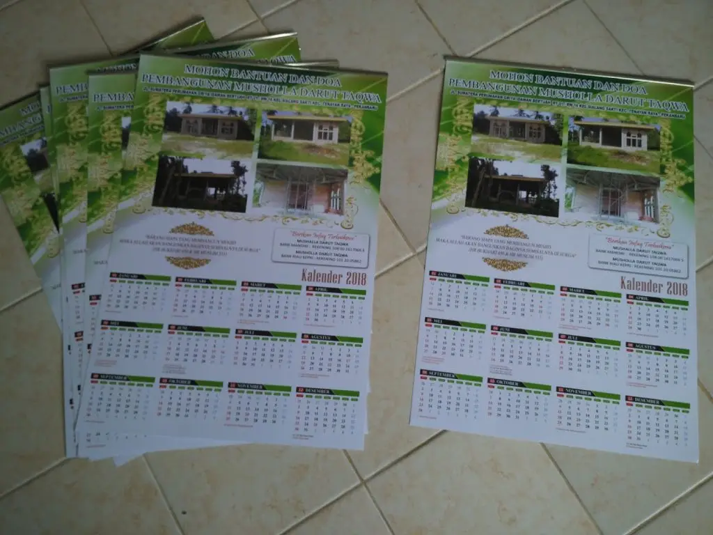 Cetak Kalender Satuan